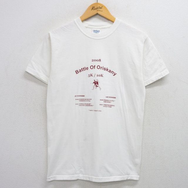 【50%OFF】S★古着 半袖 ビンテージ Tシャツ メンズ 00年代 00s マラソン メッセージ コットン クルーネック 白 ホワイト 25jul12 中古