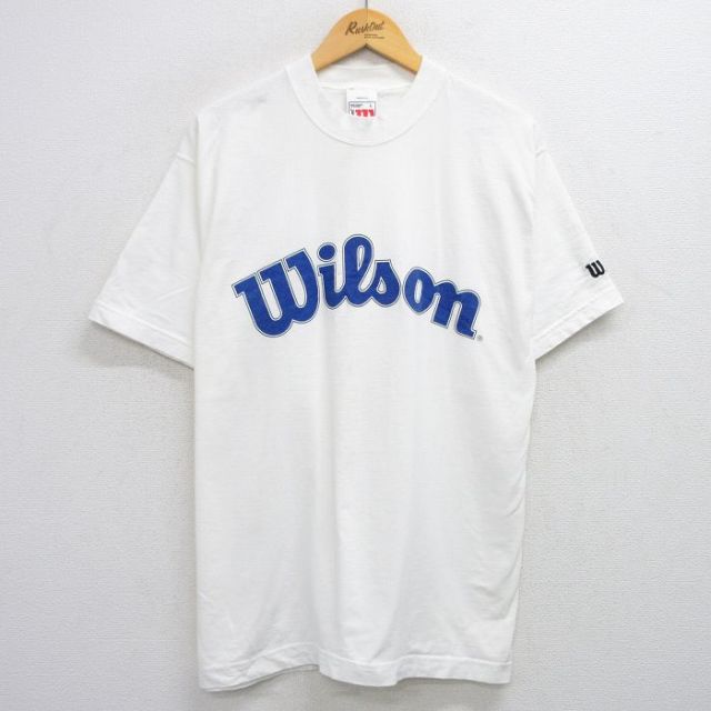 ウィルソン 90s 半袖Tシャツ ビッグロゴ ホワイト XL | 古着