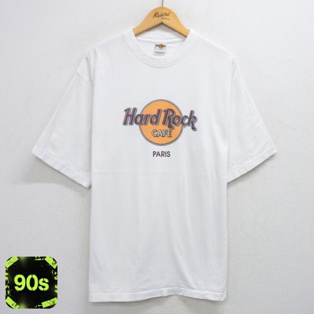 【50%OFF】ハードロックカフェ 90s 半袖Tシャツ パリ ホワイト XL | 古着