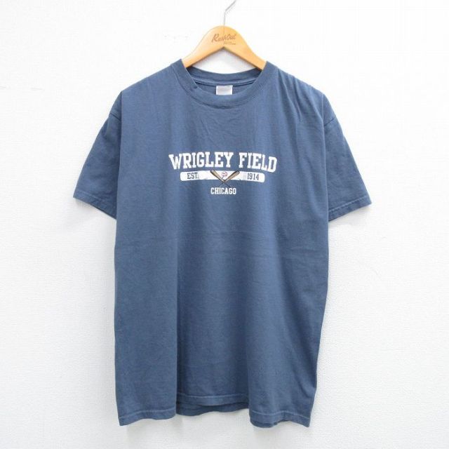 00s 半袖Tシャツ WRIGLEY ネイビー L | 古着