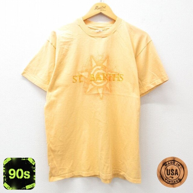 【50%OFF】90s 半袖Tシャツ セントバーツ イエロー L | 古着