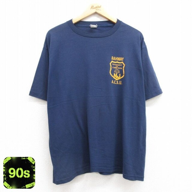 90s 半袖Tシャツ RAHWAY ネイビー XL | 古着
