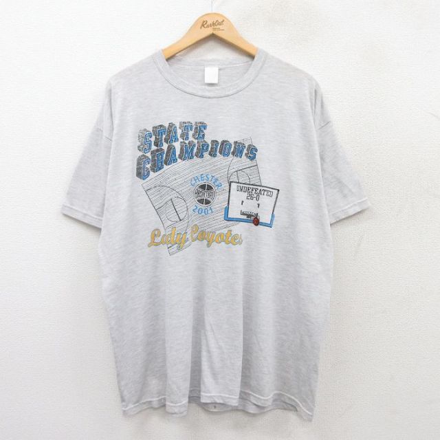 00s 半袖Tシャツ バスケットボール グレー XL | 古着