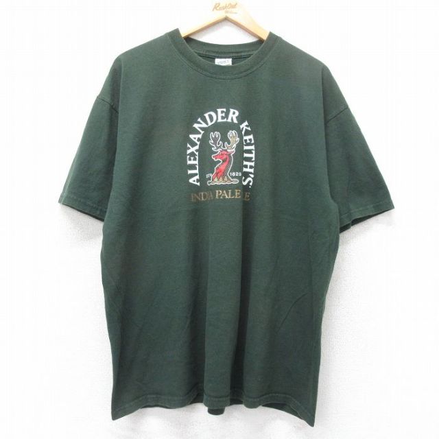 【50%OFF】アレクサンダーキース 00s 半袖Tシャツ ビール グリーン L | 古着