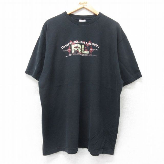 ラルフローレン 90s 半袖Tシャツ ビッグロゴ ブラック XL | 古着