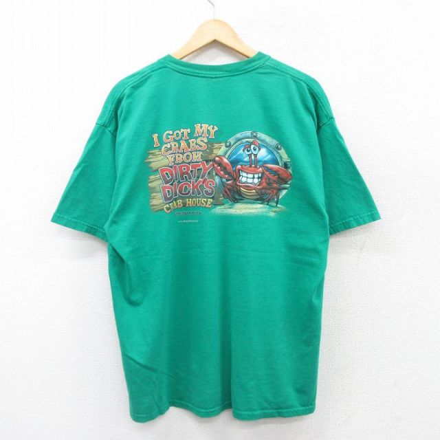 00s 半袖Tシャツ DIRTY DICKSカニ グリーン XL | 古着