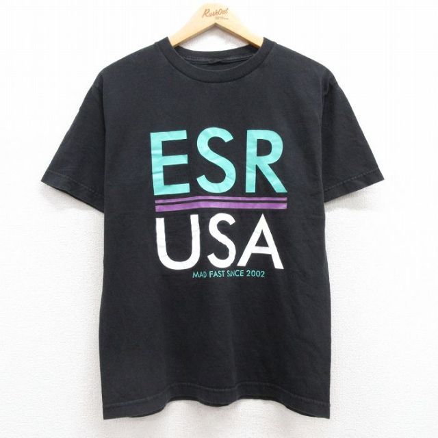 00s 半袖Tシャツ ESR ブラック M | 古着