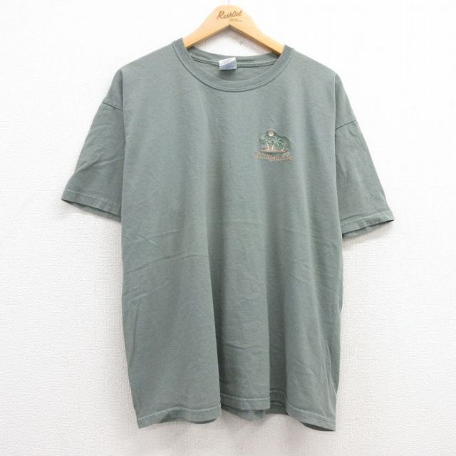 00s 半袖Tシャツ ヤシの木 グリーン XL | 古着