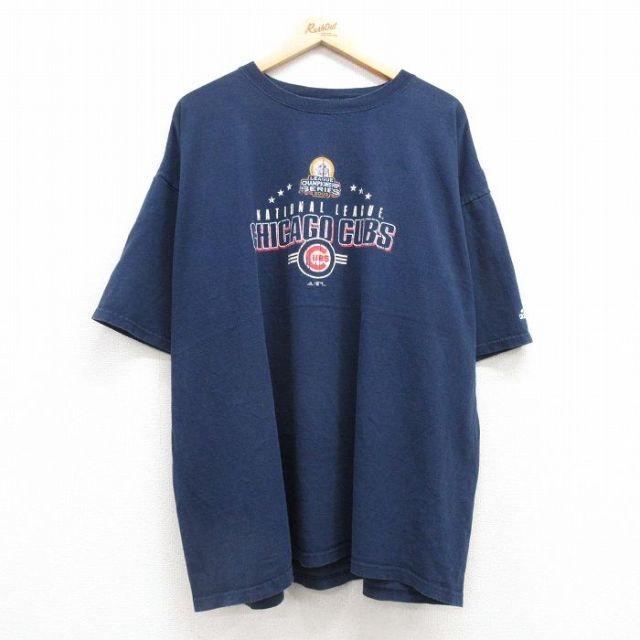 【50%OFF】アディダス 00s 半袖Tシャツ シカゴカブス ネイビー XL | 古着