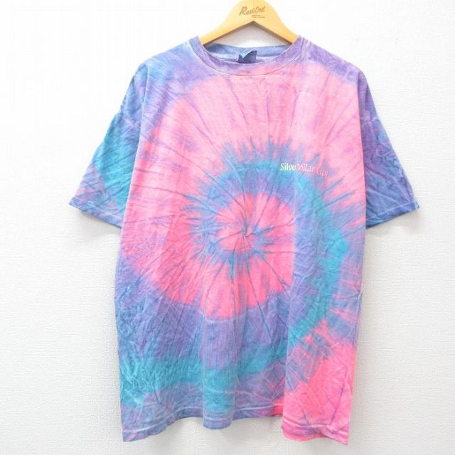 90s 半袖Tシャツ タイダイ ピンク XL | 古着