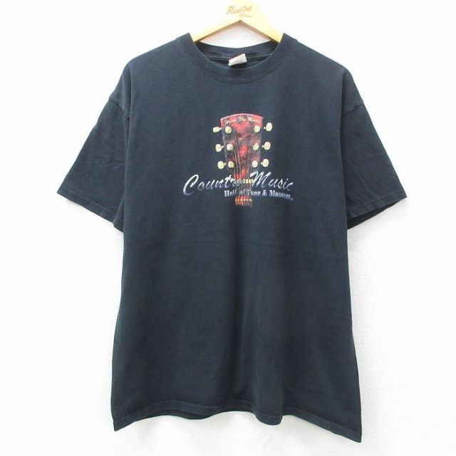 00s 半袖Tシャツ ギター ブラック XL | 古着