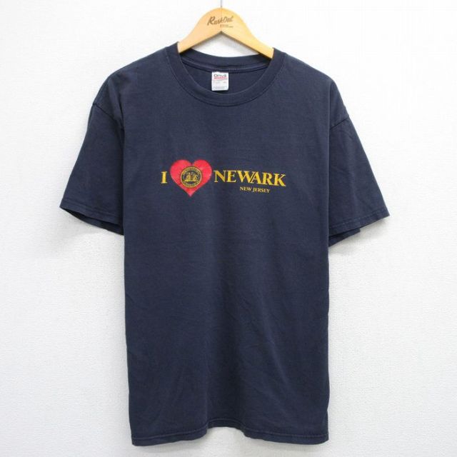 00s 半袖Tシャツ ニューアーク ネイビー XL | 古着