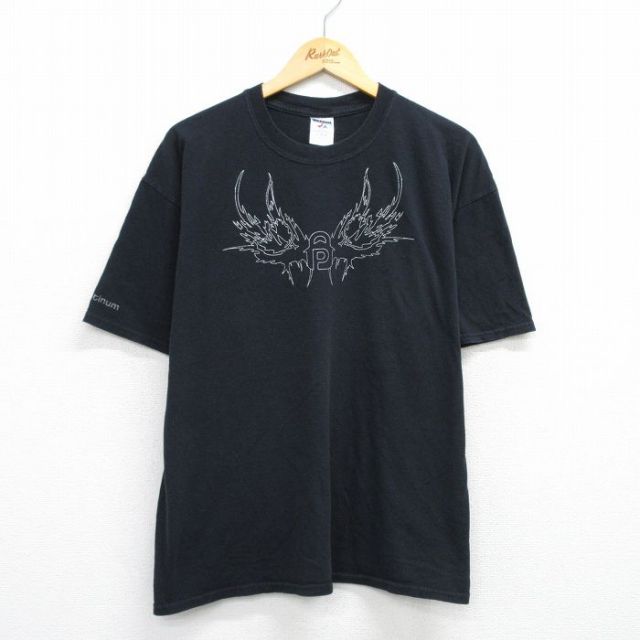 ジャージーズ 00s 半袖Tシャツ Platinum羽 ブラック XL | 古着
