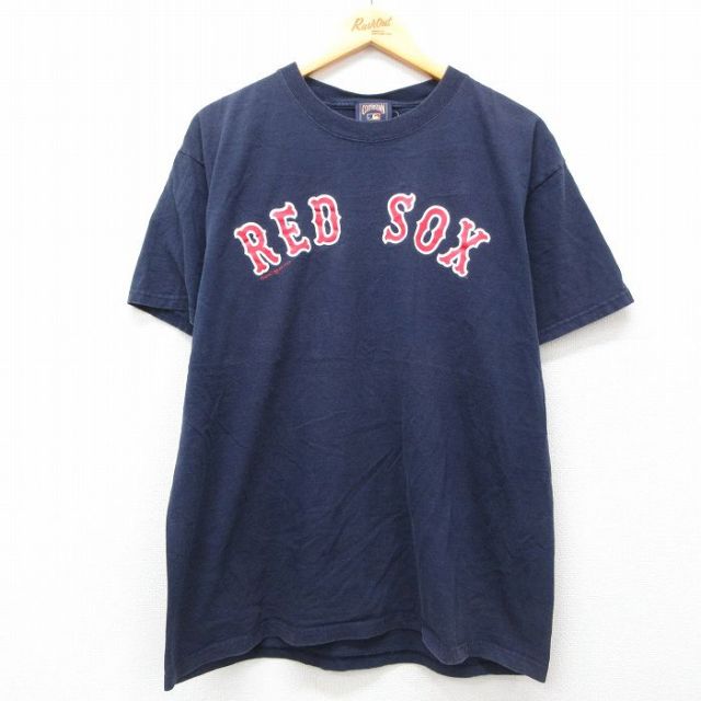 【50%OFF】マジェスティック 00s 半袖Tシャツ ボストンレッドソックス ネイビー L | 古着