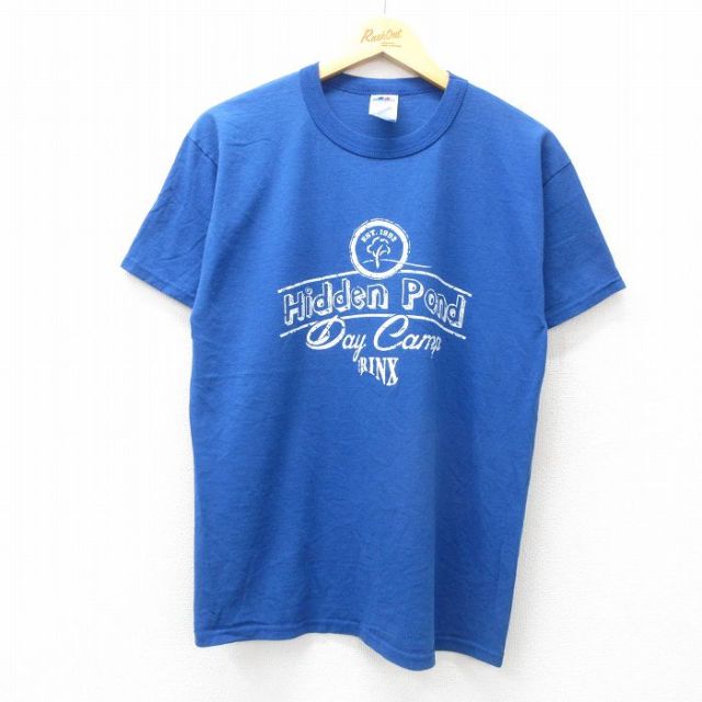 ラッセル 00s 半袖Tシャツ Hidden Pond ブルー M | 古着