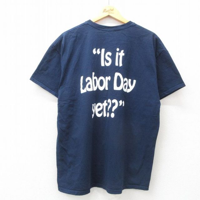 00s 半袖Tシャツ Labor Pay ネイビー XL | 古着