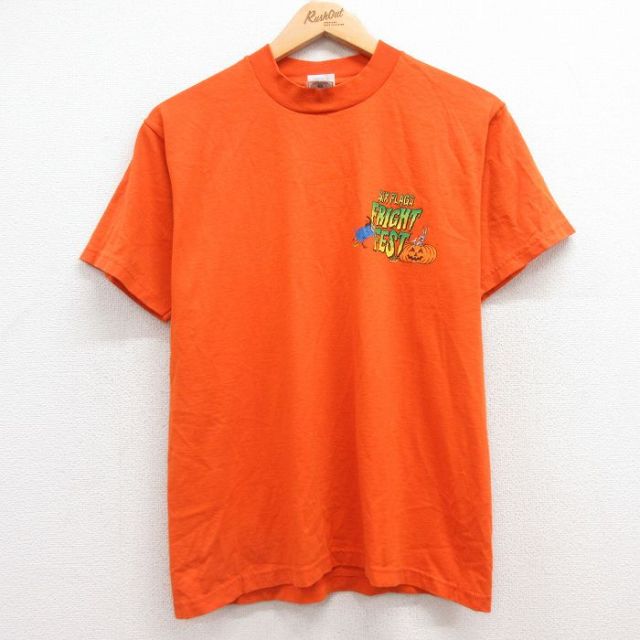 フルーツオブザルーム 00s 半袖Tシャツ シックスフラッグスバッグスバニー オレンジ M | 古着