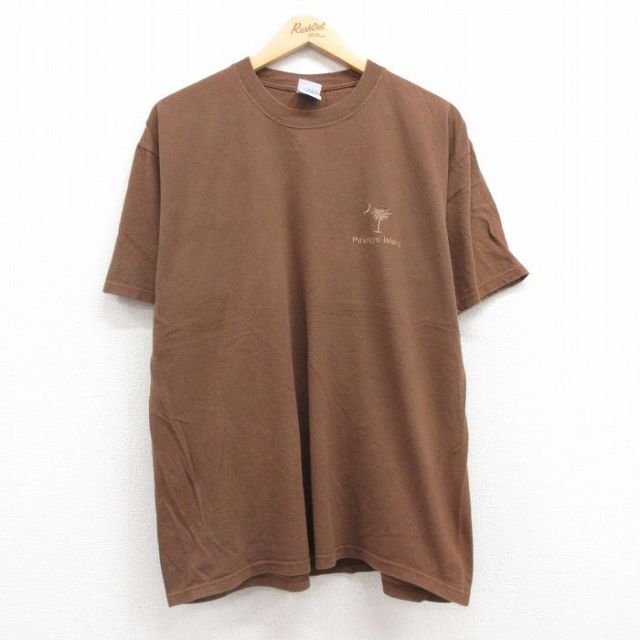 ポーリーズアイランド 00s 半袖Tシャツ ブラウン XL | 古着
