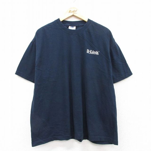 00s 半袖Tシャツ D Link ネイビー XL | 古着