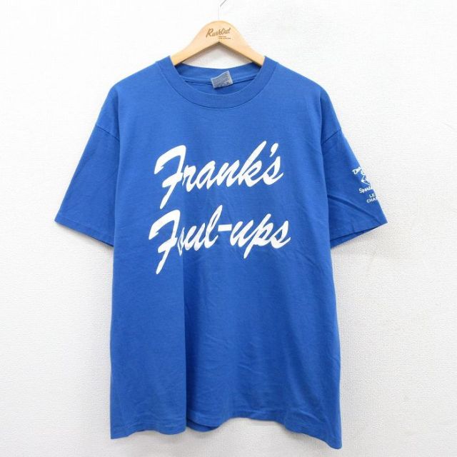 ヘインズ 90s 半袖Tシャツ Franks ブルー XL | 古着
