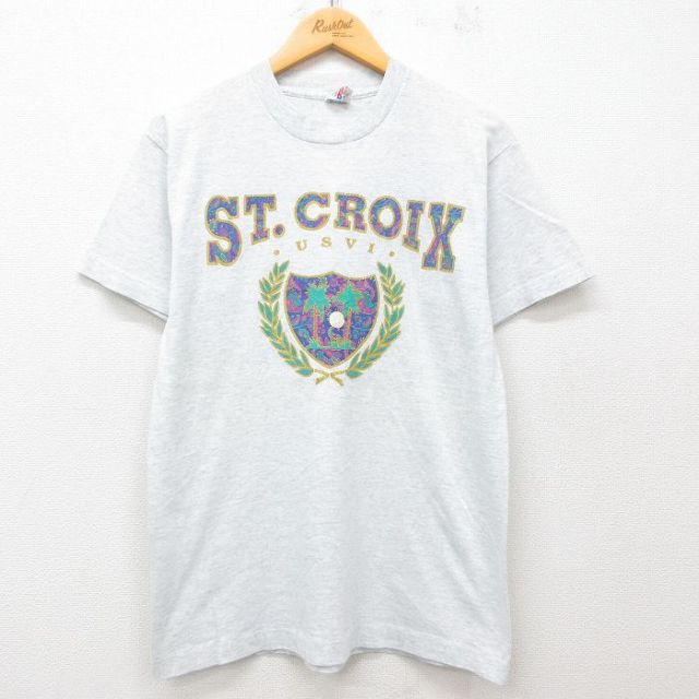 フルーツオブザルーム 90s 半袖Tシャツ セントクロイロッド グレー M | 古着