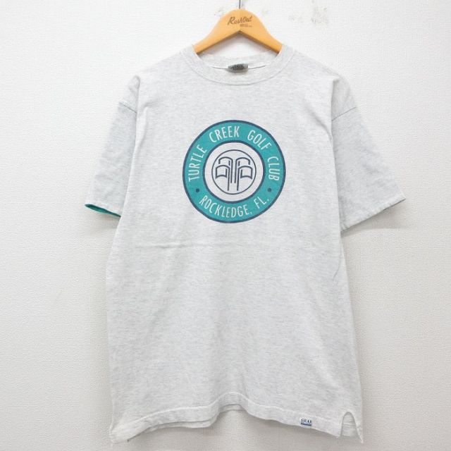 タートルクリーク 90s 半袖Tシャツ ゴルフ グレー L | 古着