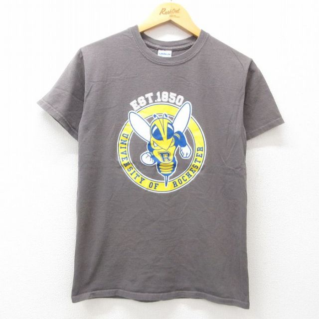 S★古着 半袖 ビンテージ Tシャツ メンズ 00年代 00s ROCHESTER コットン クルーネック 濃グレー 25jul23 中古