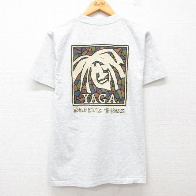 90s 半袖Tシャツ YAGA 霜降り グレー M | 古着