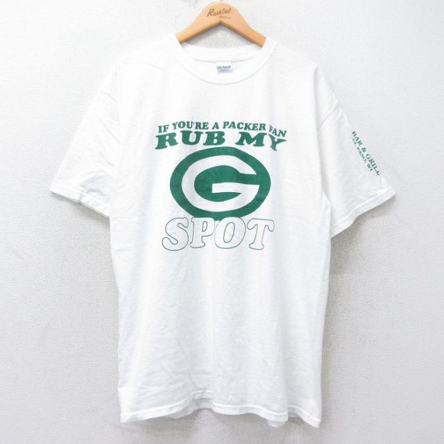 00s 半袖Tシャツ グリーンベイパッカーズプリント ホワイト XL | 古着