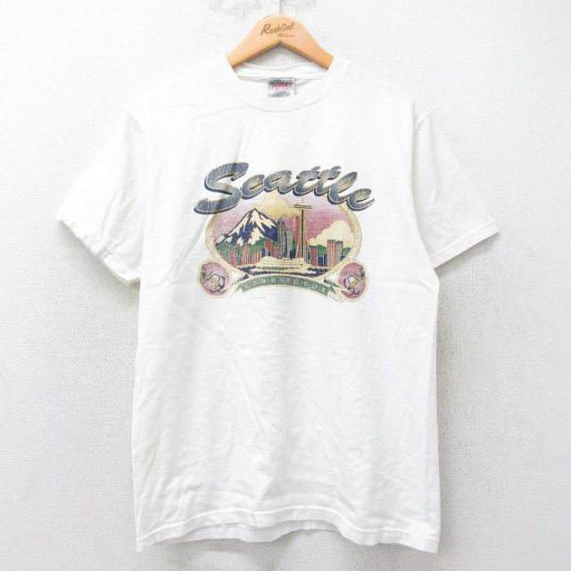 オニータ 90s 半袖Tシャツ シアトル ホワイト L | 古着