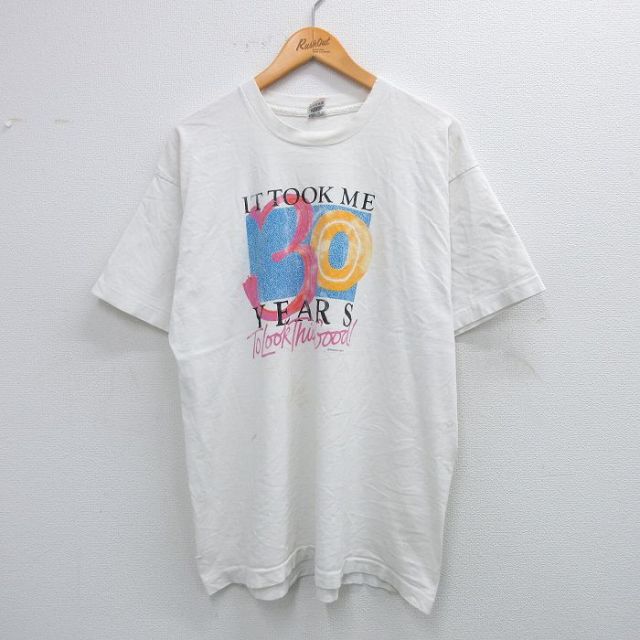 フルーツオブザルーム 90s 半袖Tシャツ 30YEARS ホワイト XL | 古着