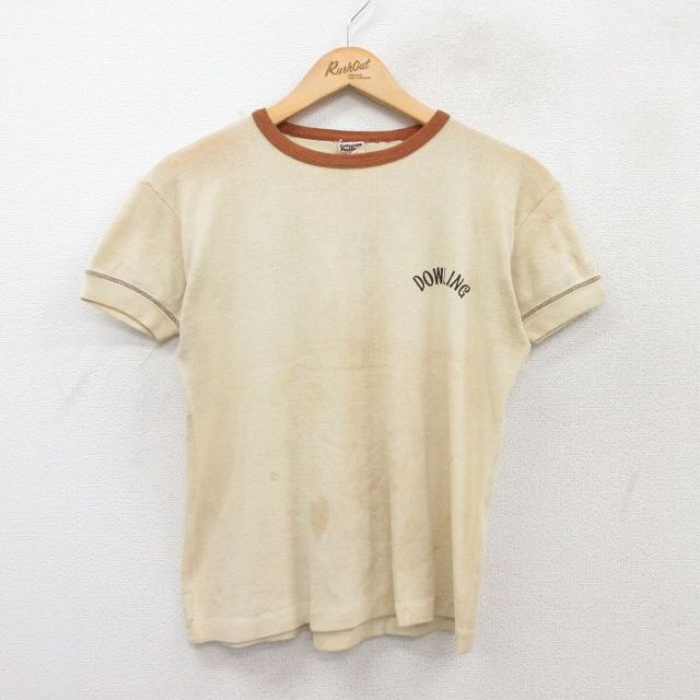 70s 半袖Tシャツ DOWLING カーキ M | 古着