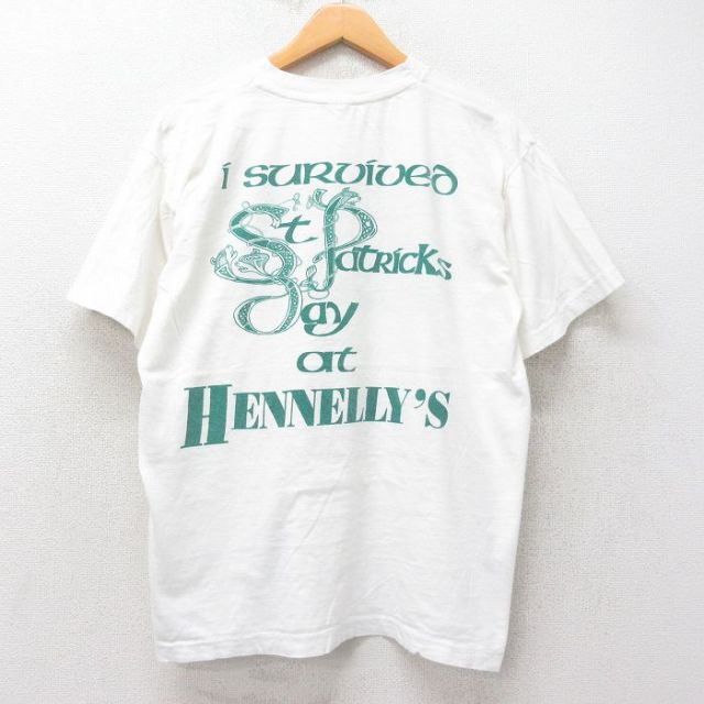 90s 半袖Tシャツ Irishプリント ホワイト XL | 古着