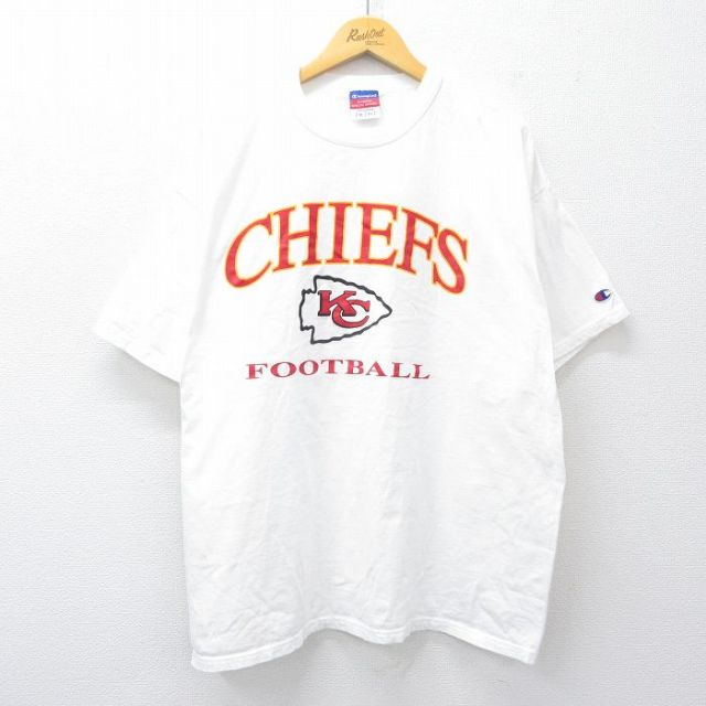 【50%OFF】チャンピオン 00s 半袖Tシャツ NFLカンザスシティチーフス ホワイト XL | 古着