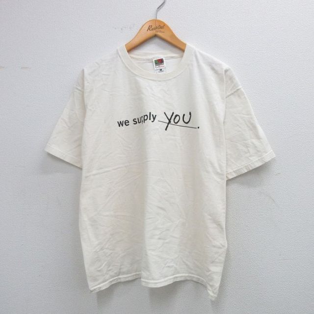 フルーツオブザルーム 00s 半袖Tシャツ Site Stuff 生成り ベージュ XL | 古着