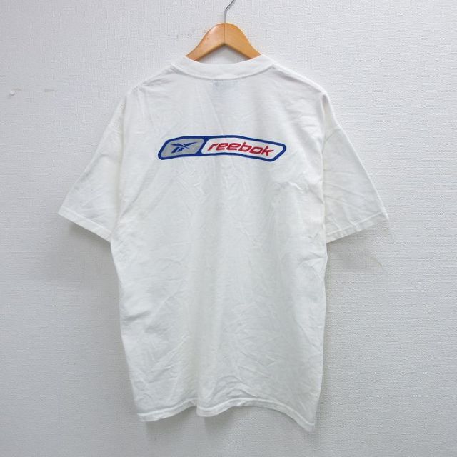 リーボック 00s 半袖Tシャツ ビッグロゴ ホワイト XL | 古着