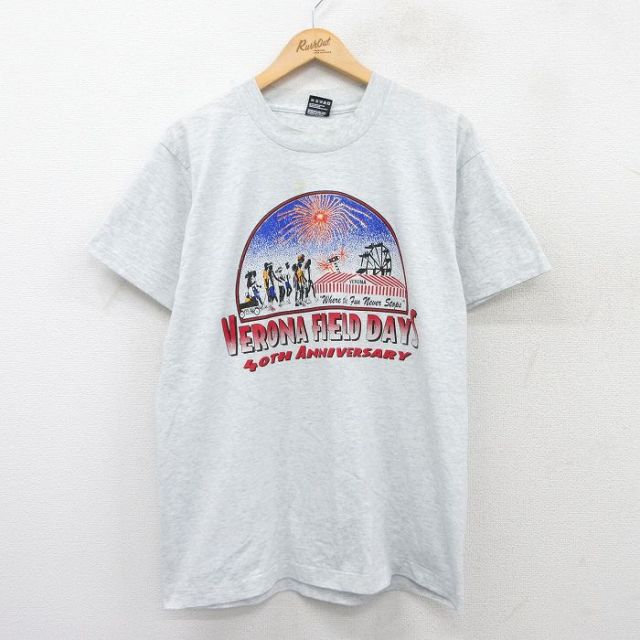 フルーツオブザルーム 90s 半袖Tシャツ VERONA FIELD DAYS グレー L | 古着