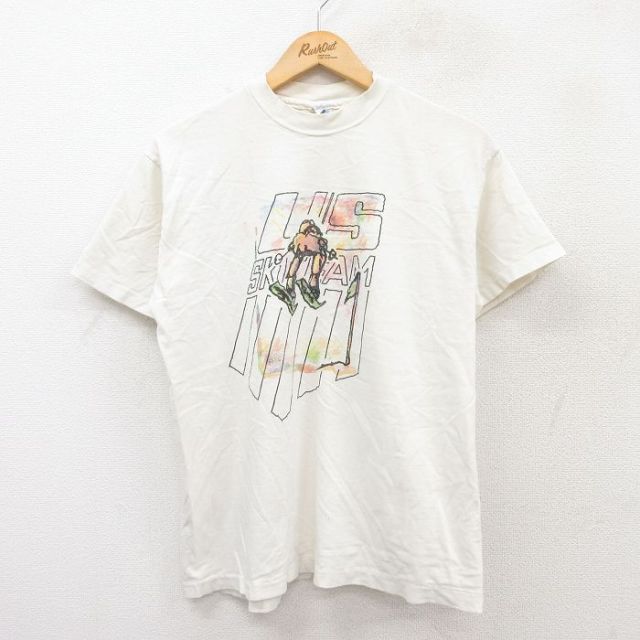 ヘインズ 90s 半袖Tシャツ USスキーチーム ホワイト M | 古着