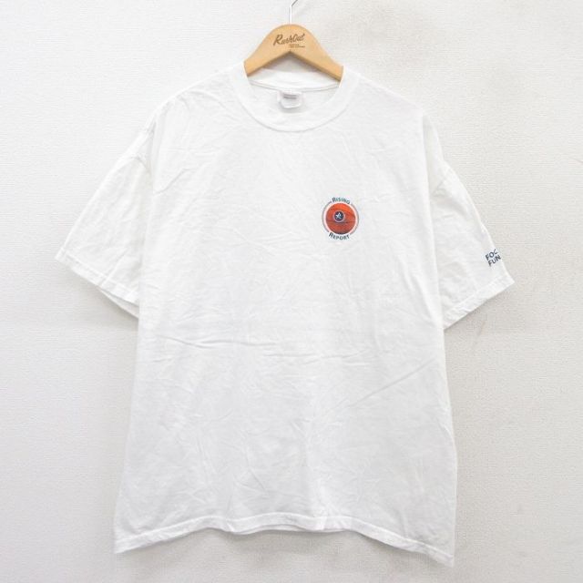 ヘインズ 00s 半袖Tシャツ RISING RESORTバスケットボール ホワイト XL | 古着