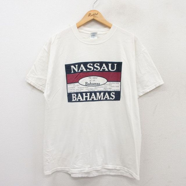 00s 半袖Tシャツ NASSAU BAHAMAS ホワイト XL | 古着