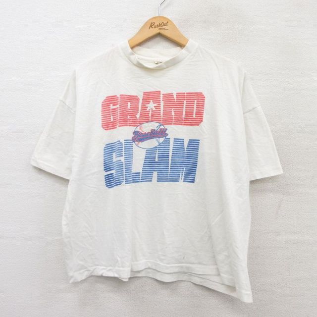 GRAND SLAM 90s 半袖Tシャツ 野球 ホワイト XL | 古着