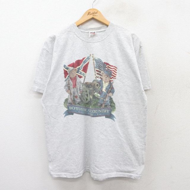 00s 半袖Tシャツ テディベア グレー L | 古着