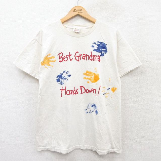 フルーツオブザルーム 00s 半袖Tシャツ Grandma手 ホワイト L | 古着