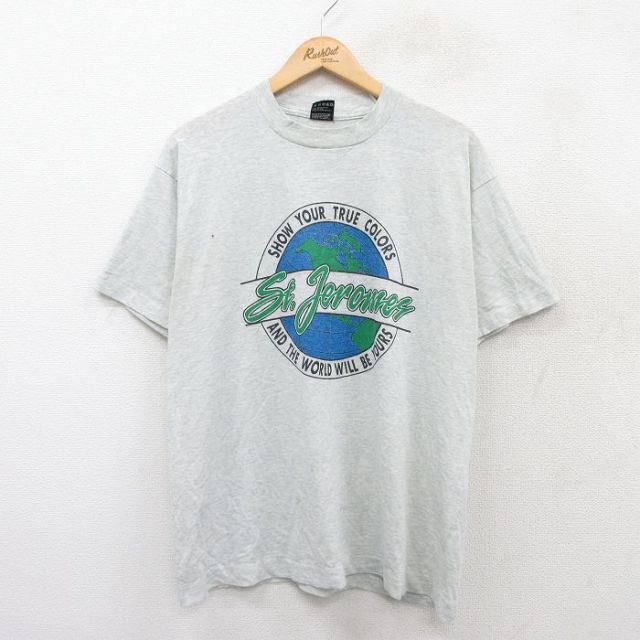 フルーツオブザルーム 90s 半袖Tシャツ St.Jeromes グレー L | 古着