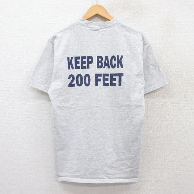 【50%OFF】L★古着 リー Lee 半袖 ビンテージ Tシャツ メンズ 00年代 00s 消防署 クルーネック 薄グレー 霜降り 25jul29 中古