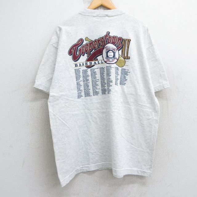 クーパーズタウン 90s 半袖Tシャツ ベースボール グレー XL | 古着