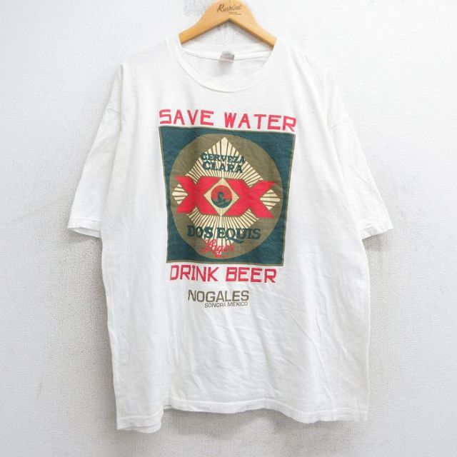 【50%OFF】00s 半袖Tシャツ ドスエキスビール ホワイト XL | 古着