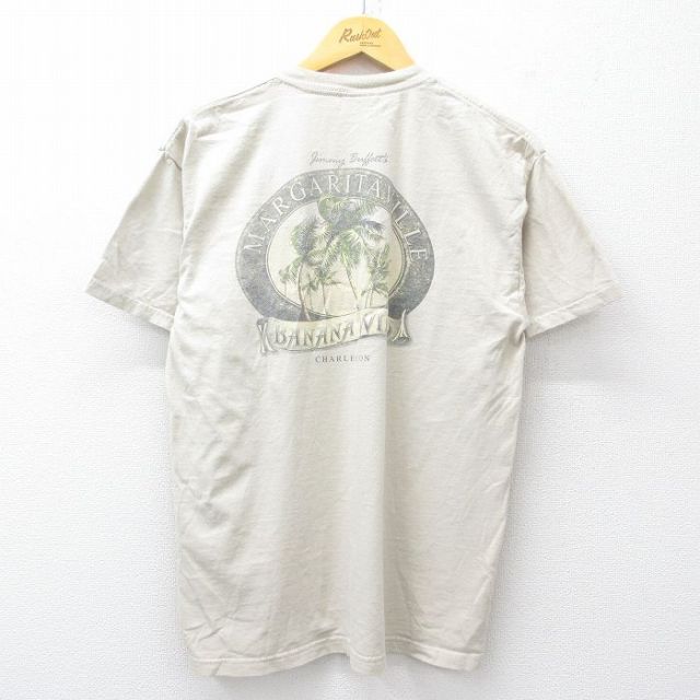 マルガリータヴィル 00s 半袖Tシャツ ヤシの木 ベージュ M | 古着