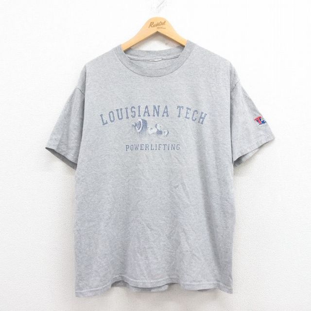 00s 半袖Tシャツ パワーリフティング グレー XL | 古着