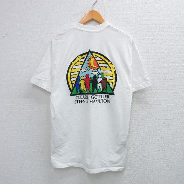 ヘインズ 90s 半袖Tシャツ 棒人間 ホワイト L | 古着